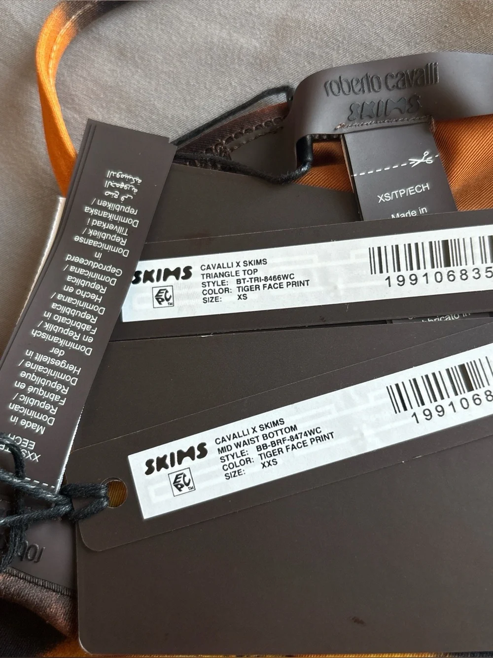 ROBERTO CAVALLI X SKIMS BIKINI XS/XXS